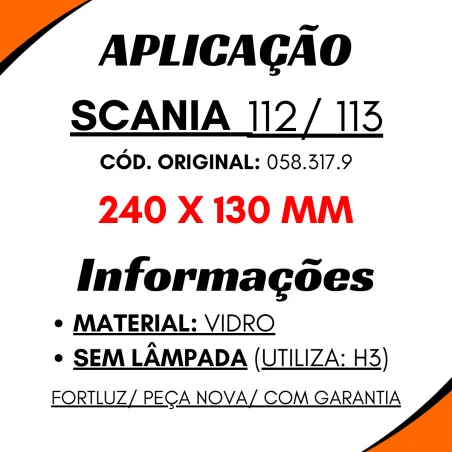 Farol Milha Scania Cara Chata 112 |113